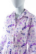 70er Kleid lila Blumen Plissee