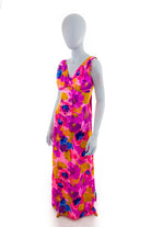 Vintage Maxikleid neon pink