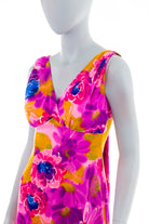 Vintage Maxikleid neon pink