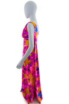 Vintage Maxikleid neon pink
