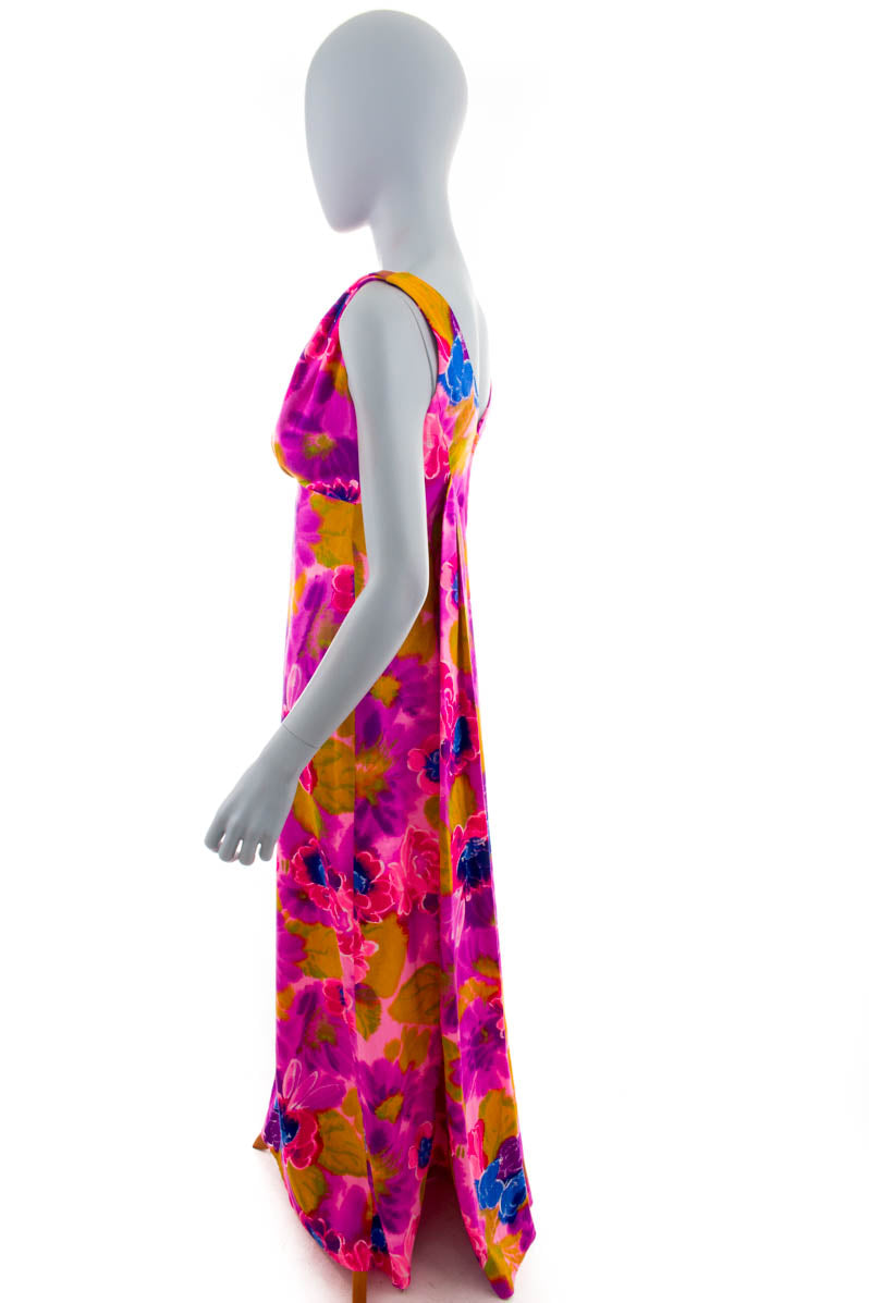 Vintage Maxikleid neon pink