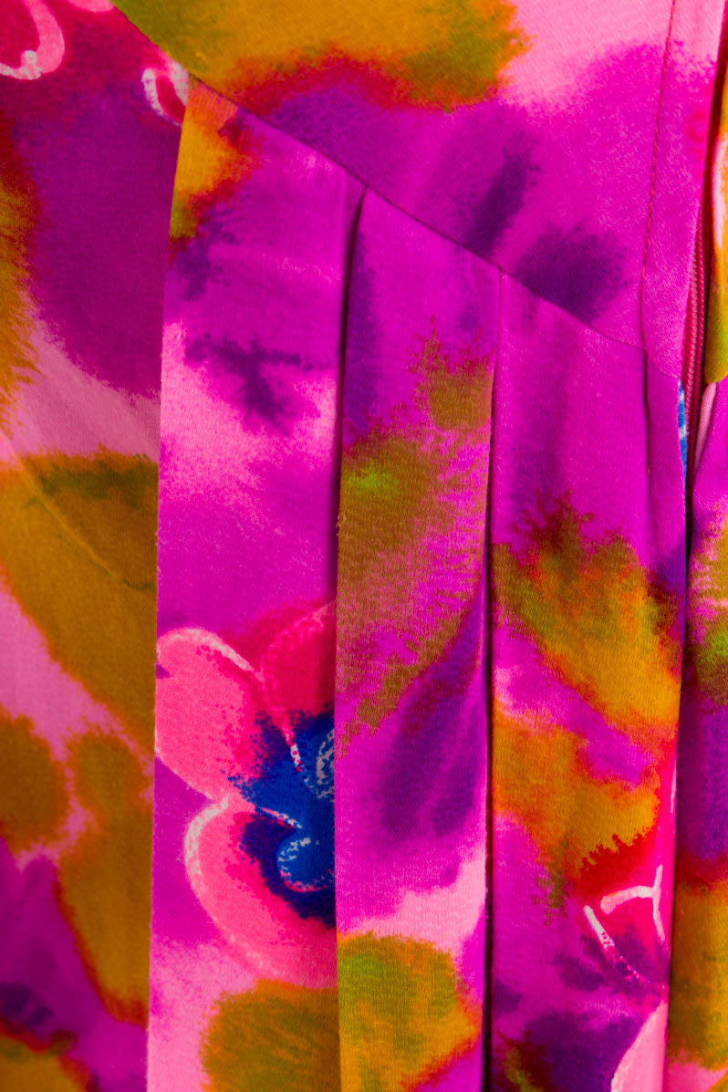 Vintage Maxikleid neon pink