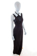 Vintage Abendkleid schwarz lang 90er Abendmode Designer Frau S 36-38 schwarz vintageberlin.de