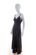 elegantes Abendkleid schwarz Pailletten Default Title 70er 80er Abendmode Boho Frau M 40-42 schwarz vintageberlin.de