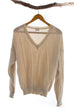 Vintage Pulli beige V-Ausschnitt