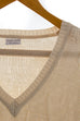 Vintage Pulli beige V-Ausschnitt