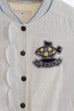 GOZO Baseballjacke weiß 90er blau Frau Rockabilly S 36-38 weiß vintageberlin.de