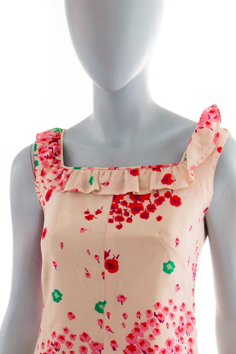 60er Jahre Sommerkleid Blumen
