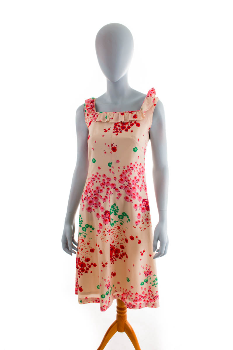 60er Jahre Sommerkleid Blumen