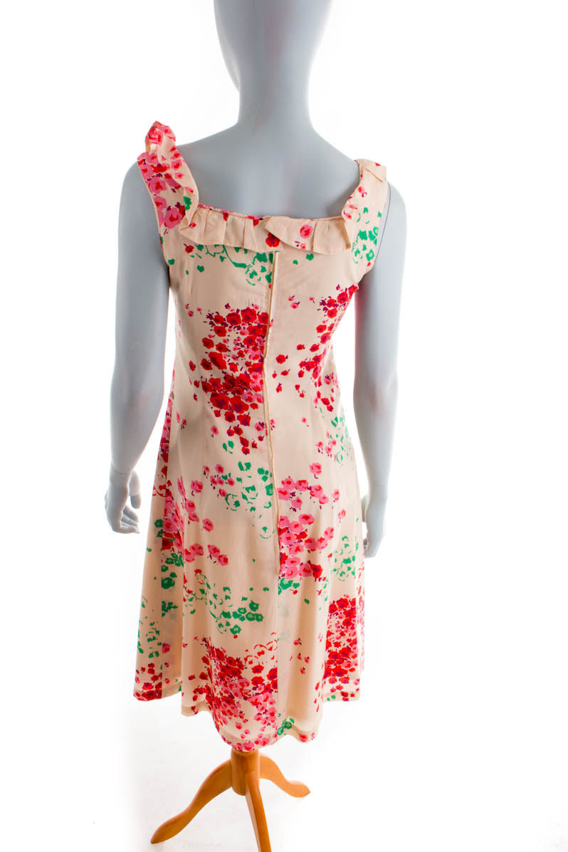 60er Jahre Sommerkleid Blumen