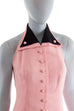 Neckholder Kleid rosa Leinen