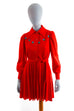 60er Minikleid rot Megakragen