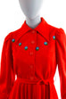 60er Minikleid rot Megakragen