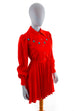 60er Minikleid rot Megakragen