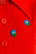 60er Minikleid rot Megakragen