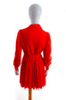 60er Minikleid rot Megakragen