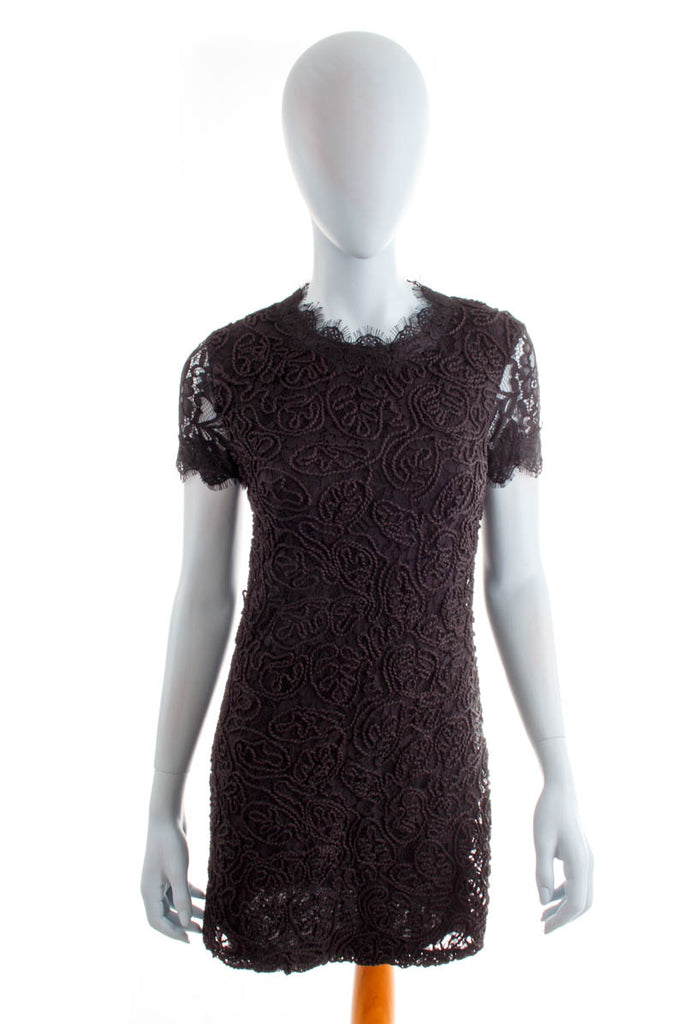 sexy Shiftkleid schwarz Spitze Default Title 90er Abendmode Disco Frau S 36-38 schwarz vintageberlin.de