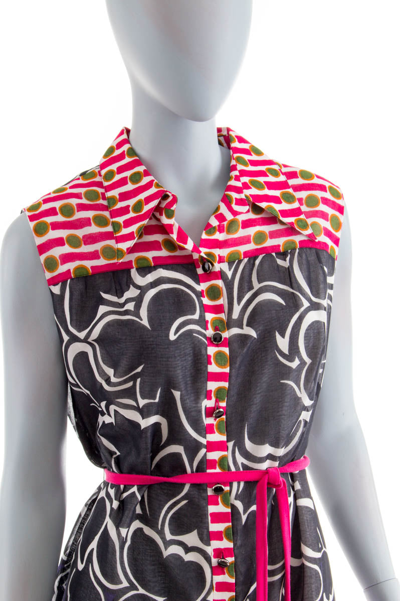 Vintage Sommerkleid bunt Baumwolle
