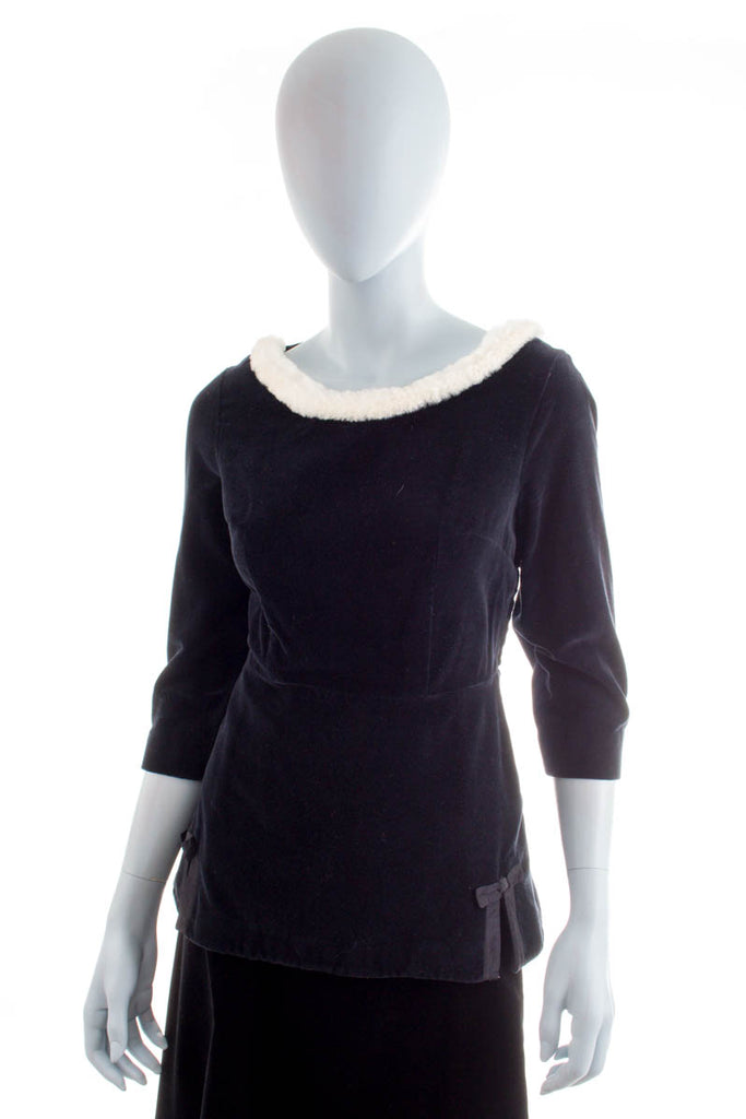 Elegantes Oberteil schwarz Samt