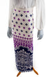 Vintage Hippie Maxirock weiß blau