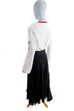 Hippie Rock schwarz Spitze Schleifen 60er 70er 80er Boho Frau Hippie real-boho Rockabilly S 36-38 schwarz Special vintageberlin.de