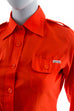 Vintage Bluse rot großer Kragen