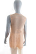 Hippie Häkelweste apricot 60er 70er 80er beige Boho Frau Hippie L 44-46 M 40-42 real-boho rosa S 36-38 Schlager Special Unisize XS 32-34 vintageberlin.de