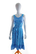 Schürzenkleid blau Baumwolle Default Title 70er blau Disco Frau M 40-42 Rockabilly S 36-38 Schlager vintageberlin.de