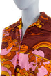 schrille Vintage Tunika leuchtend bunt