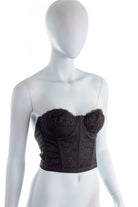 Vintage Korsage Nylon schwarz NOS