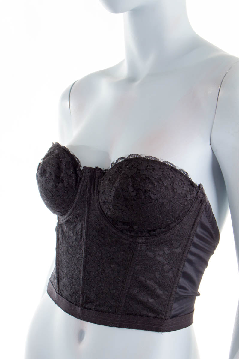Vintage Korsage Nylon schwarz NOS