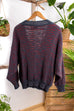 Vintage Strickpulli rot grau TIZIO