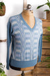 Vintage DDR Pulli hellblau 70er 80er blau Dandy DDR Disco M 48-50 Mann vintageberlin.de