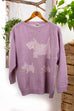 Strickpulli rosa Hund