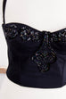 80er Samt Korsage schwarz 80er 90er Abendmode Disco Frau M 40-42 Rockabilly S 36-38 schwarz vintageberlin.de