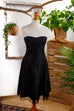 Abendkleid schwarz Taft Default Title 90er Abendmode Frau Rockabilly S 36-38 schwarz vintageberlin.de