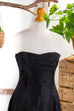 Abendkleid schwarz Taft 90er Abendmode Frau Rockabilly S 36-38 schwarz vintageberlin.de