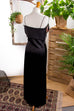 Abendkleid schwarz Satin 90er Abendmode Frau S 36-38 schwarz vintageberlin.de