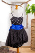 80er Jahre Partykleid schwarz Punkte Default Title 80er blau Disco Frau Rockabilly S 36-38 schwarz vintageberlin.de