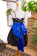 80er Jahre Partykleid schwarz Punkte 80er blau Disco Frau Rockabilly S 36-38 schwarz vintageberlin.de