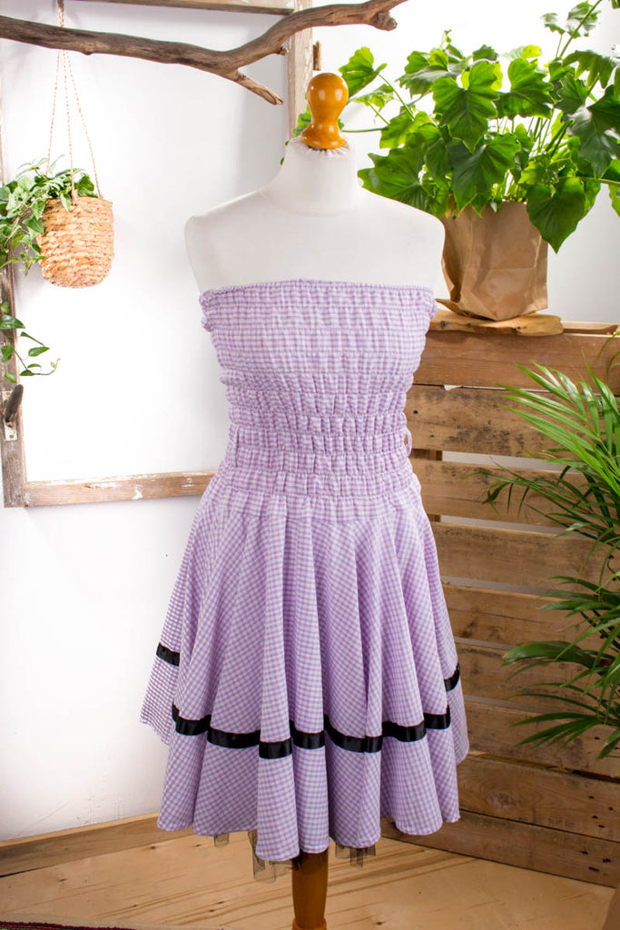 Rock´n´Roll Tanzkleid lila weiß