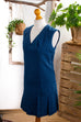 60s Minikleid blau Baumwolle