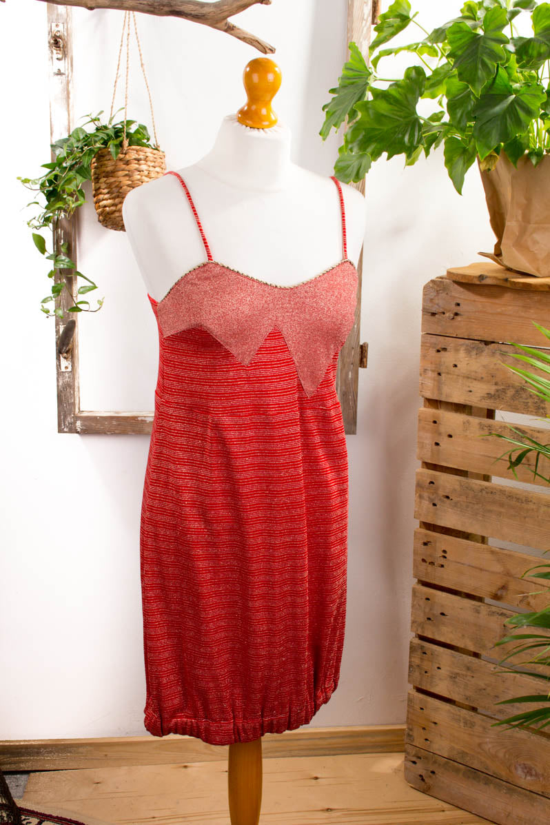süßes Charleston Kleid rot gold