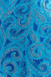 60er Abendkleid blau Brokat