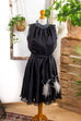 60s Tanzkleid schwarz + Federn Default Title 50er 60er 70er Abendmode Disco Frau M 40-42 Mod Rockabilly Schlager schwarz Special vintageberlin.de