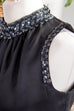 60s Tanzkleid schwarz + Federn 50er 60er 70er Abendmode Disco Frau M 40-42 Mod Rockabilly Schlager schwarz Special vintageberlin.de