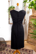 Sexy Etuikleid schwarz Wolle 50er 60er Abendmode Frau Rockabilly S 36-38 schwarz Sekretärin Special vintageberlin.de