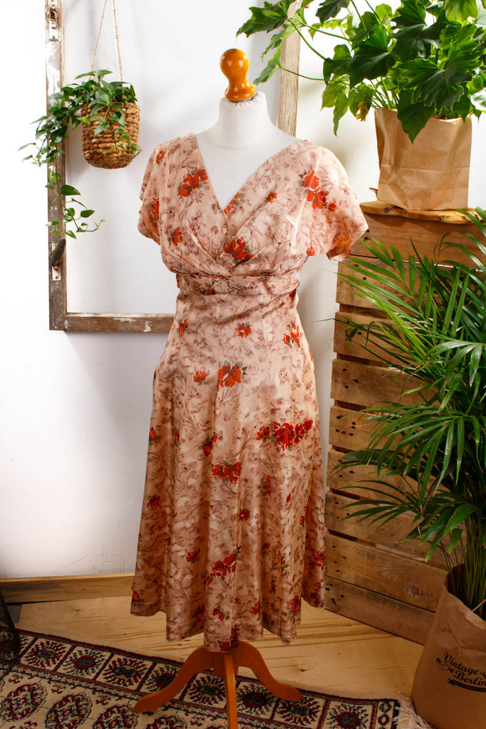 50er Tanzkleid rosa Blumen