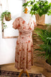 50er Tanzkleid rosa Blumen
