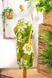 60er Jahre Minikleid grün Blumen